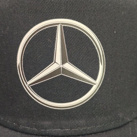 Mercedes Benz Hat Cap Strap Back Black Emblem Logo Auto Adjustable Panel Mens - Picture 5 of 12